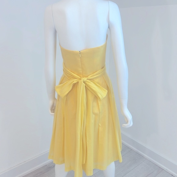 Sample NWT Dessy 2857 size 10 Sunflower yellow 100% Cotton dress Pristine - Picture 6 of 8